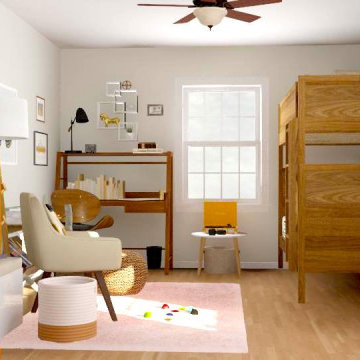 Kids & Teens Bedroom & Homeschool Room Orange