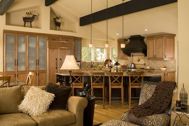 Example of a trendy kitchen design in Seattle