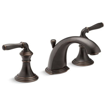 Kohler Devonshire Widespread Bathroom Faucet w/ Lever Handles, Oil-Rubbed Bronze