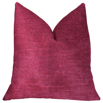 Lady Fuschia Pink Luxury Throw Pillow, 12"x20"