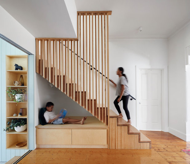 Contemporary Staircase by NATIVE Design Workshop