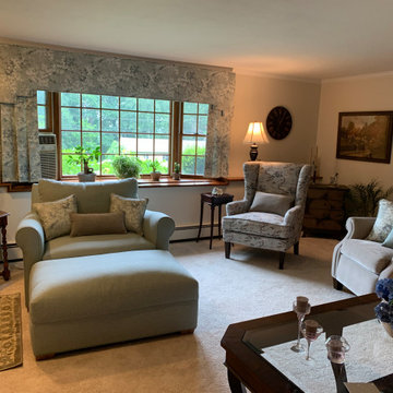 Step Cornices over Pleated Panels, Custom Throw Pillows