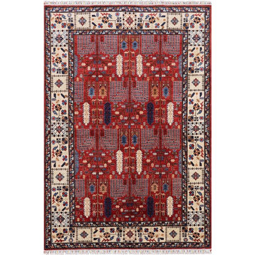 6' X 9' Hand Knotted Persian Ziegler Area Rug