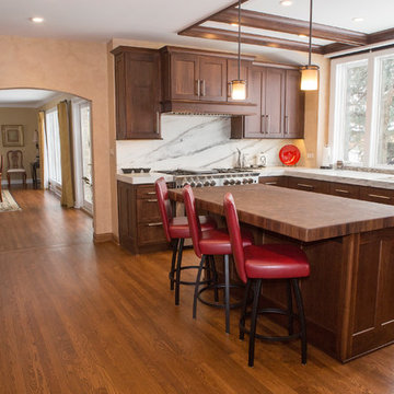 Mt. Prospect Kitchen Addition with Walnut Cabinets