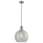 Innovations Lighting - Athens 1-Light LED Pendant, Polished Chrome, Shade: Clear Crackle - A truly dynamic fixture, the Ballston fits seamlessly amidst most decor styles. Its sleek design and vast offering of finishes and shade options makes the Ballston an easy choice for all homes.