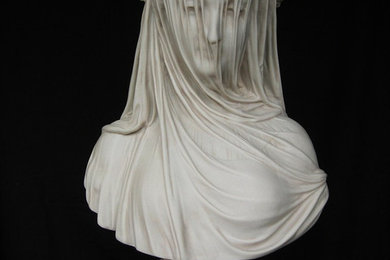 Veiled Lady Marble Bust