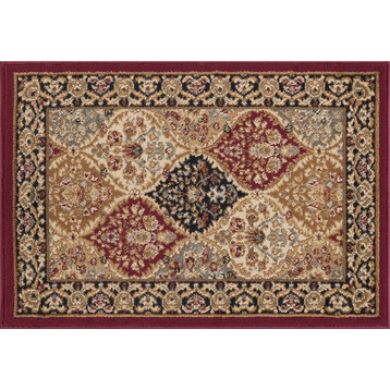 Princeton Traditional Oriental Red Scatter Mat Rug, 2'x3'