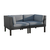 CorLiving Oakland 4-Piece Loveseat Patio Set