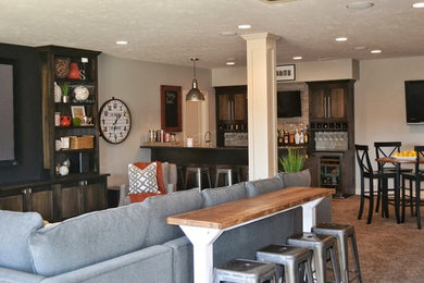 Family room - cottage family room idea in Other
