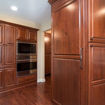 Traditional Kitchen with Cherry Raised Panel Doors
