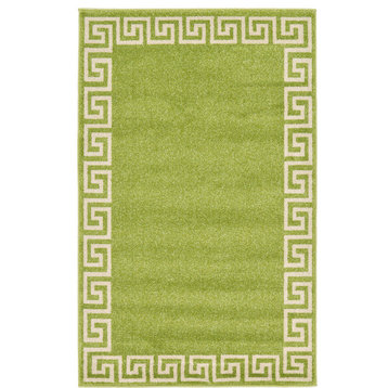 Unique Loom Light Green Athens Modern 3' 3 x 5' 3 Area Rug