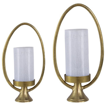 Bascom Candle or Candle Holder, Gold