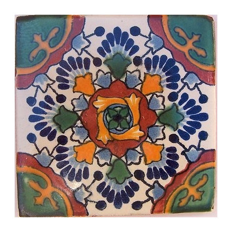 6x6 4 pcs Gerona Talavera Mexican Tile