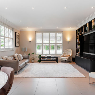 Bespoke modern media unit for prime Surrey home