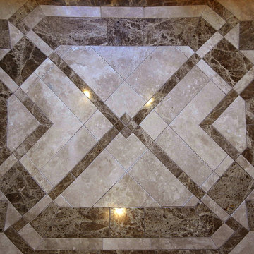 Marble mosaic floor