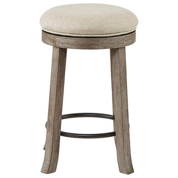 INK+IVY Oaktown Round Backless Swivel Counter Stool