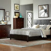 Homelegance Avelar 5-Piece Upholstered Platform Bedroom Set, Cherry