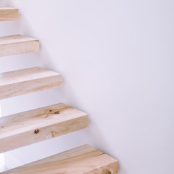 Bleached Southern Pecan stairs. - Wood Flooring