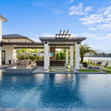 We Created A Luxurious Backyard Resort For This Home In Parkland Bay