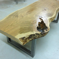 Live Edge Cherry Slab Coffee Table - Coffee Tables