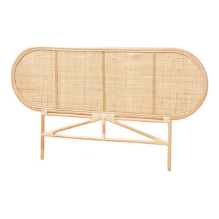 Kris Rattan Queen Size Headboard - Natural Brown
