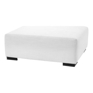 Avalon White Ottoman | Eichholtz Clifford - Modern - Footstools And ...