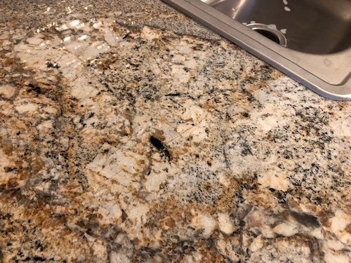 Help Newly Installed Granite Countertop Crack Or Fissure