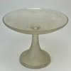 Consigned Frosted Glass Cake Serving Stem Dish/Tazza, English Victorian, circa