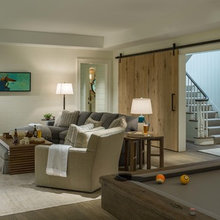 Basement barn door