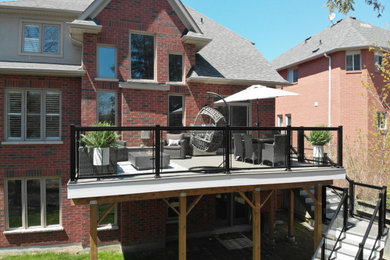 Deck With Glass Aluminum Railing Project In Chantilly, VA