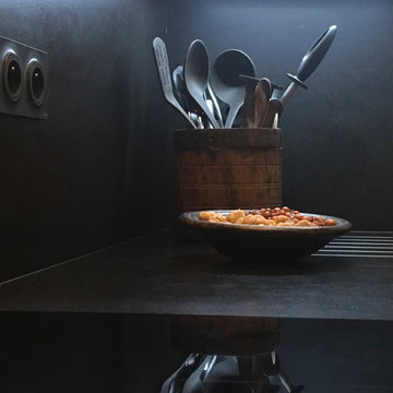 Cuisine de bois et de pierre