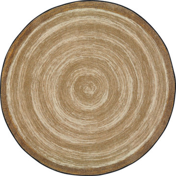 Feeling Natural 5'4" Round area rug, color Sand