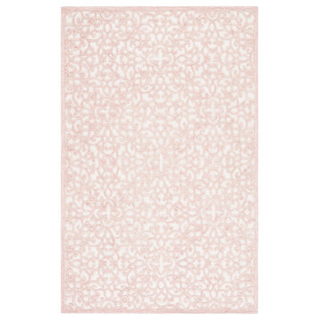 Safavieh Trace Collection TRC103U Rug, Ivory/Pink, 8' X 10'