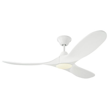Visual Comfort Fan Maverick II 52 inch 3 Blade LED Ceiling Fan in Matte White