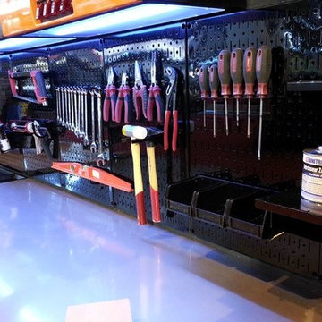 TRM Garage Custom Garage Build with Wall Control Metal Pegboard