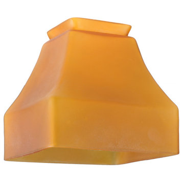 5Sq Bungalow Frosted Amber Shade