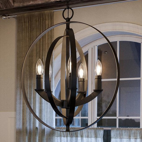 Luxury Industrial Chic Chandelier, Arezzo Series, Olde Bronze