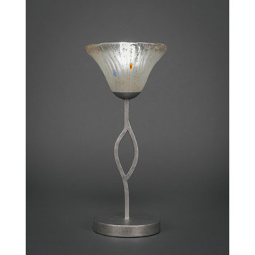 Revo 1 Light Table Lamp In Aged Silver (140-AS-751)