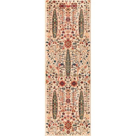 Nuloom Dasilva Gabbeh Fringe Southwestern Area Rug, Olive 2'6"x8'