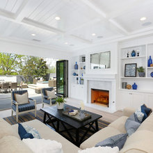 Staircase And Sliding Doors To Backyard