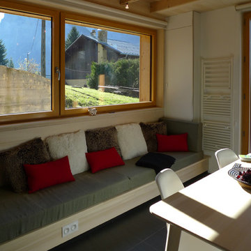 Espace détente banquette dépliée