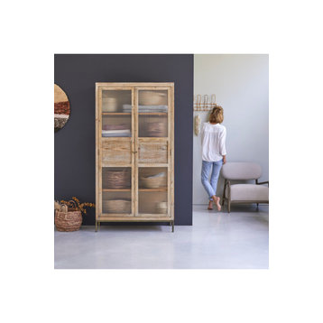 Natural Pine Kitchen Cabinet | Tikamoon Andrea
