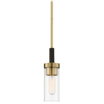 Ainsley Court 1 Light Mini Pendant in Aged Kinston Bronze & Brushed