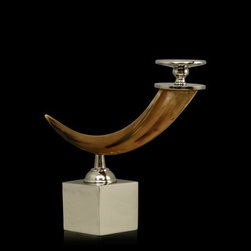 Novajo Horn Candle Holder - Candleholders