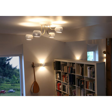 Four Leaf Clover : Semi Flush Mount Ceiling Light | Modern Lighting |, Led Bulb