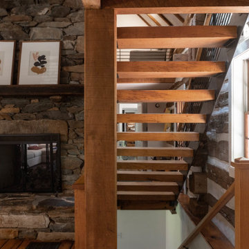 Log Cabin Steel Stair