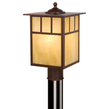 Mission 9-in Outdoor Post Light Burnished Bronze