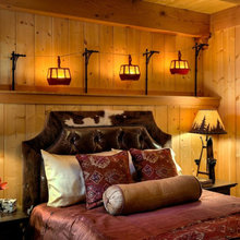master bedroom above bed