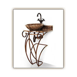 D'Vontz Victoria Iron Pedestal with Stone Vessel - Products