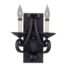 Barcelona 2 Light Wall Sconce in Natural Iron